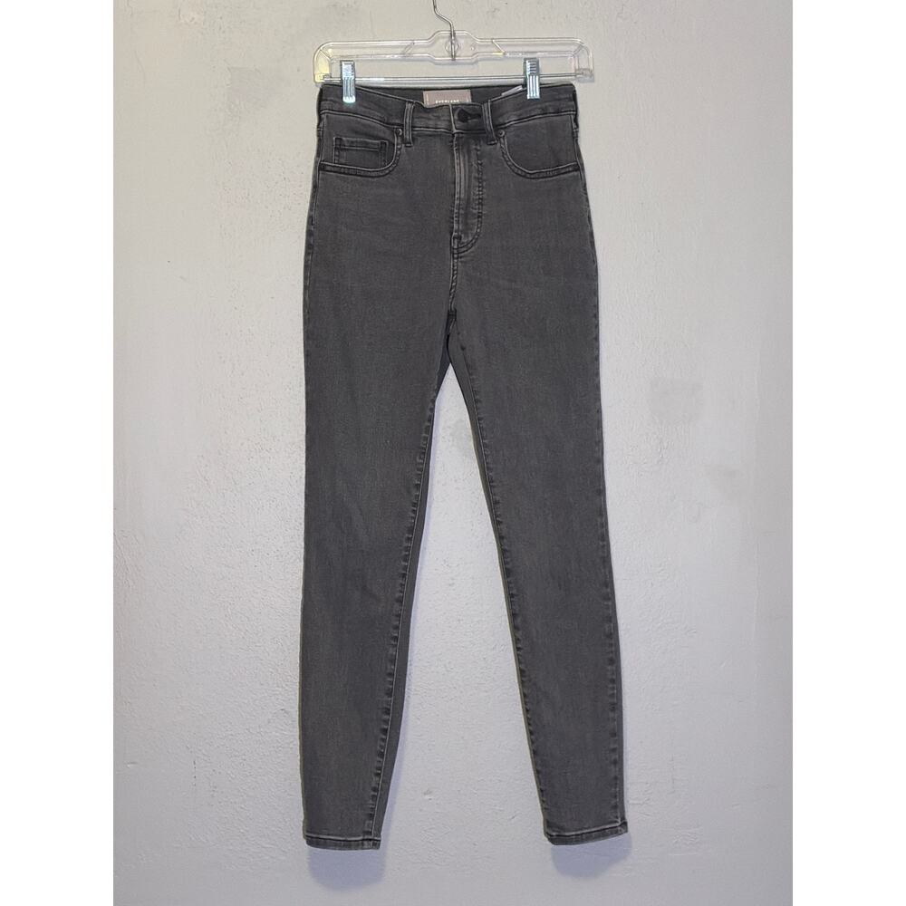 Everlane High Rise Skinny‎ Jeans Washed Charcoal Grey Size 27 Regular RN139393